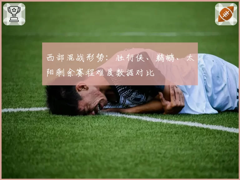西部混战形势:独行侠、鹈鹕、太阳剩余赛程难度数据对比